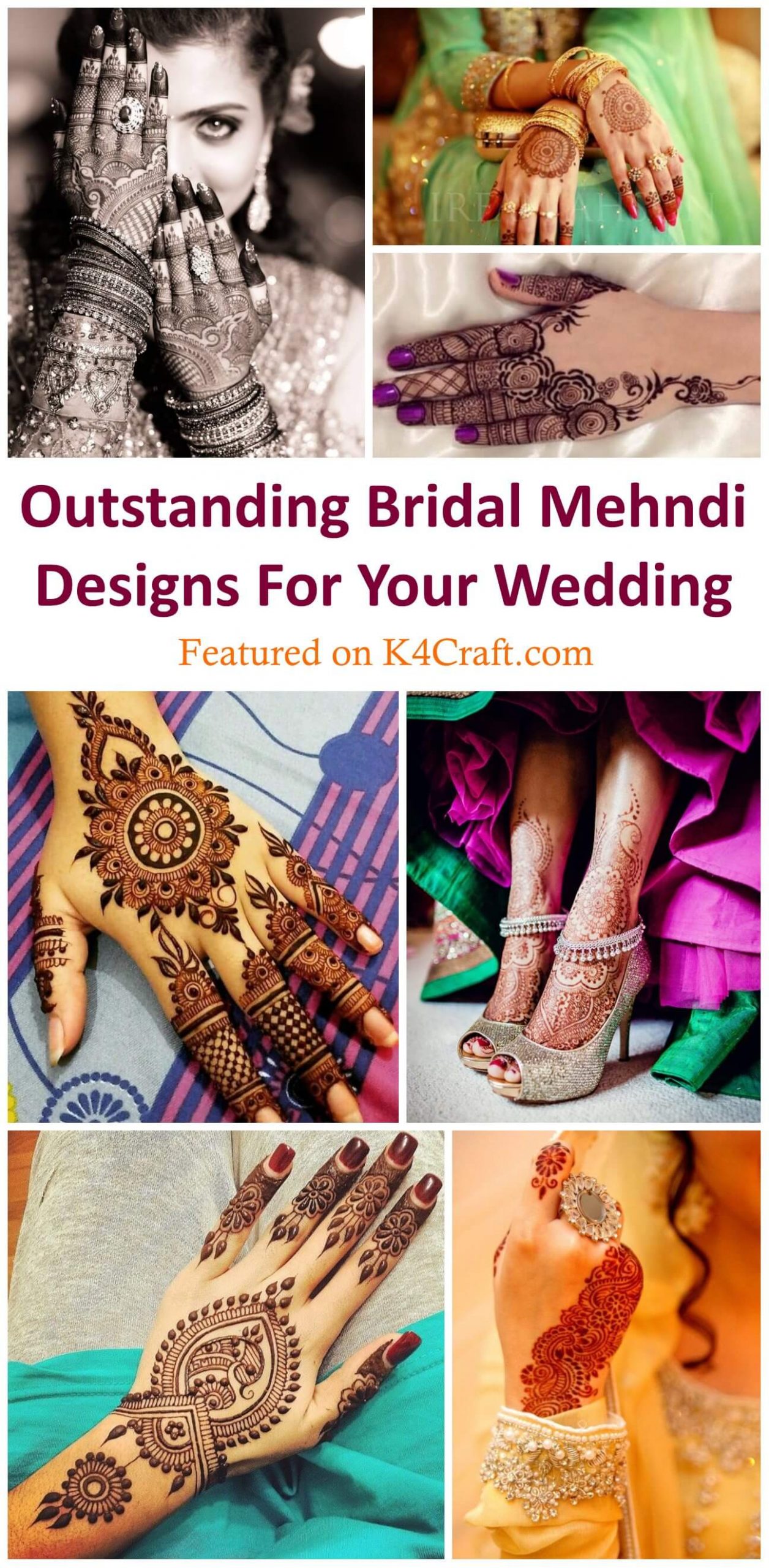 outstanding bridal mehndi designs pin • K20 Craft