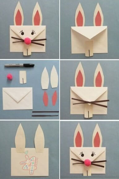 DIY-Envelope-Easter-Bunny-craft DIY Cute and Creative Easter Crafts For Kids