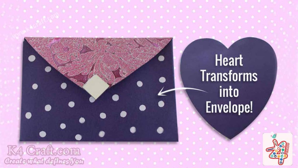DIY Make Heart Shaped Envelope in Few Simple Steps K4 Craft