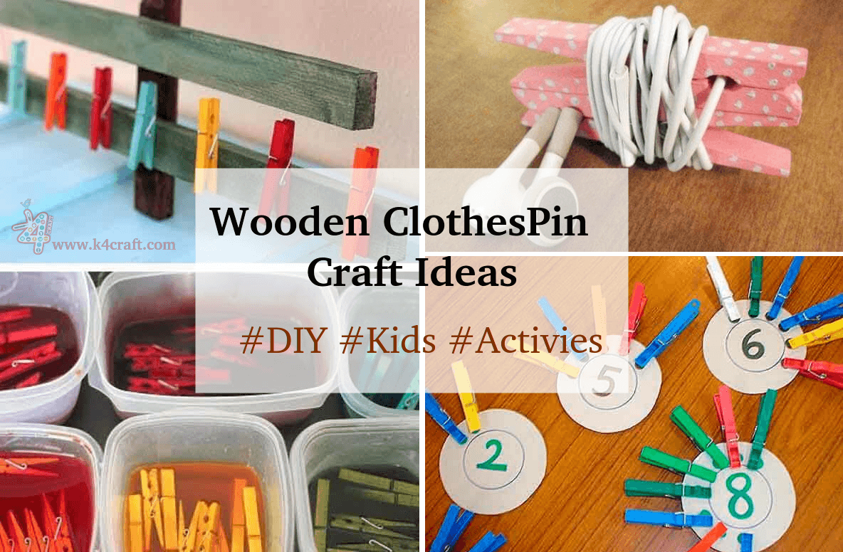 25 Wooden Clothespin Crafts, Activities & Ideas