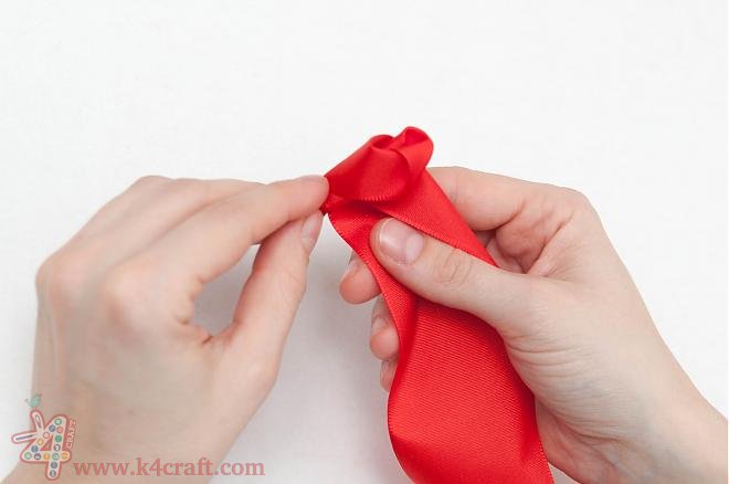 How-to-make-a-ribbon-rosette-k4craft-How to make a ribbon rosettes, ribbon roses (Tutorial)