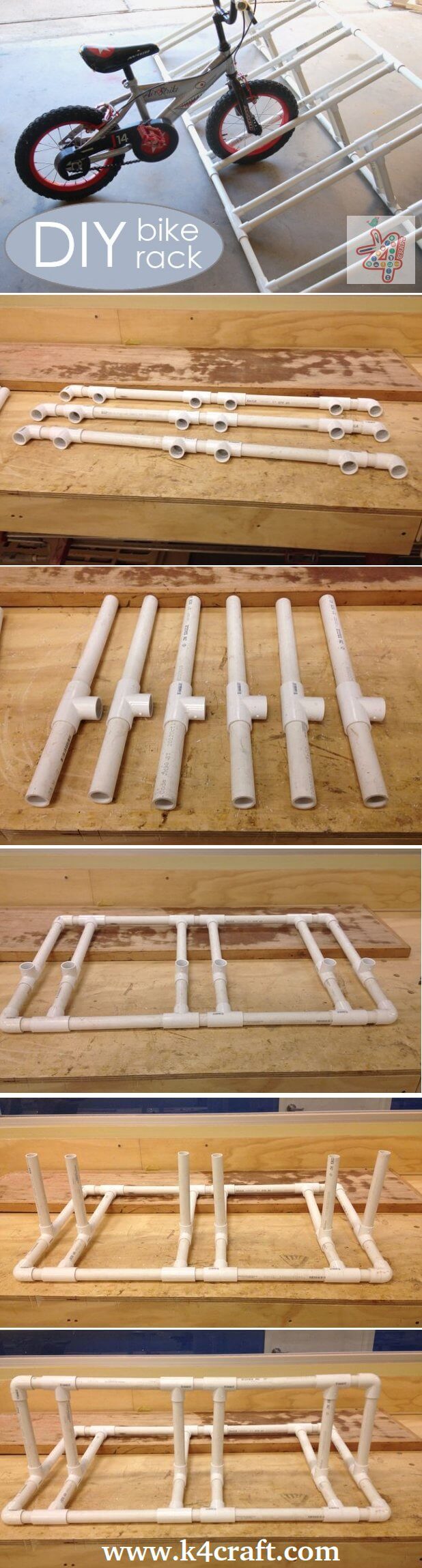 diy-bike-rack-pvc-pipe-project DIY Creative Uses Of PVC Pipes - Step by step