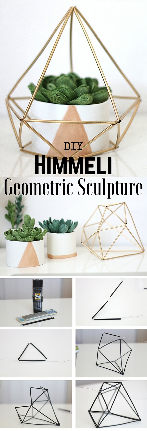 himmeli-geometric-sculpture-k4craft Easy DIY Home Decor Crafts - Step by step