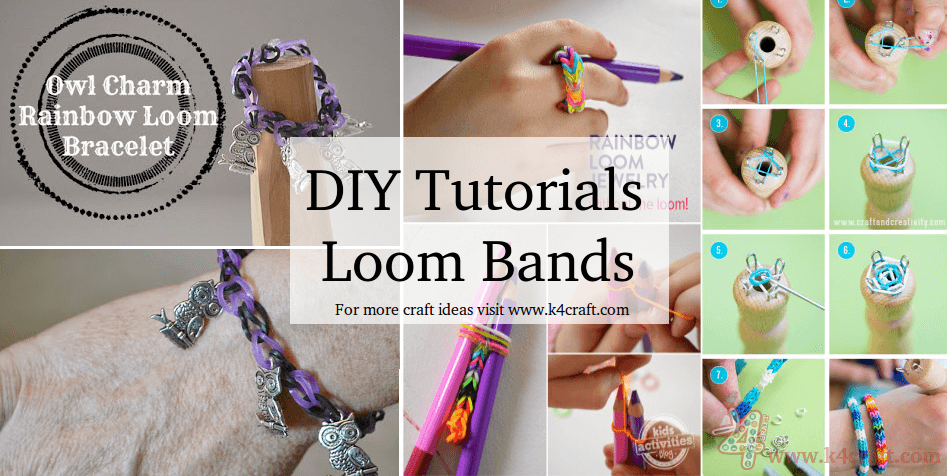 DIY Easy tutorials: How to Make Loom Bands • K4 Craft
