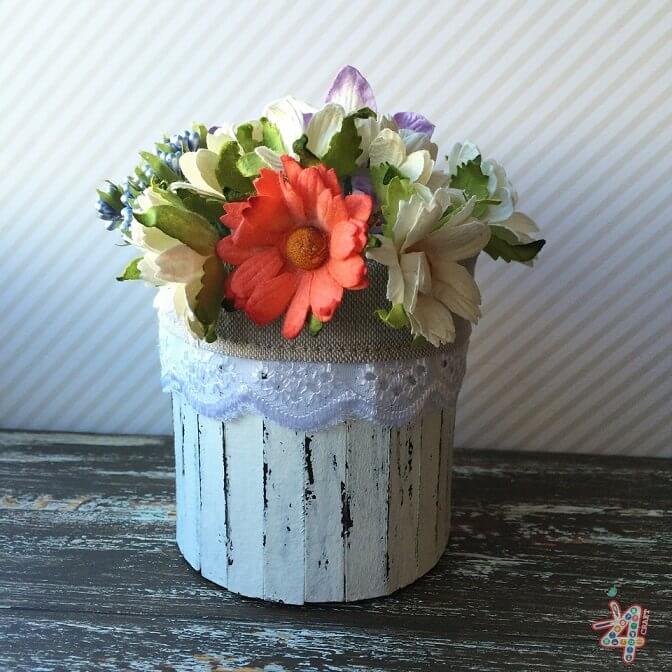 potato-chips-in-a-nice-casket-How to make a decorative flower pot of chips cans