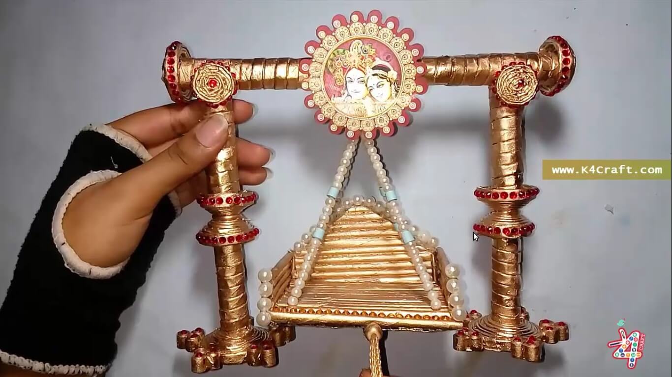How to make Newspaper Jhula for Bal Gopal - Janmashtami Special