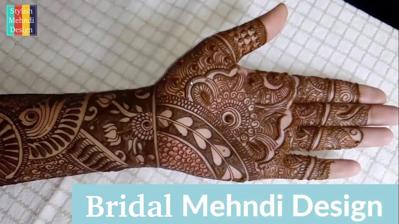 Full Hand Latest Bridal Mehndi Design - Step by step (Tutorial)