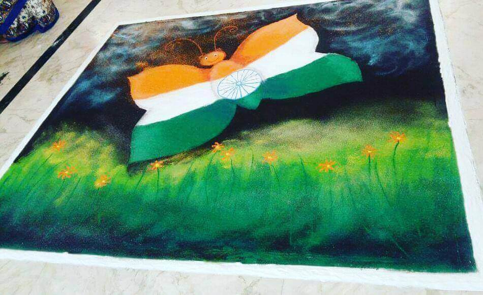 Independence Day And Republic Day Rangoli Design 38 K4 Craft Republic day drawing competition pictures৷ republic day drawing ideas easy৷republic day drawing step by step drawing of independence day. republic day rangoli design 38
