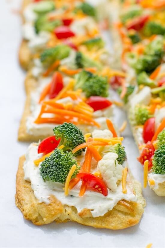 Veggie Pizza Cool & Delicious Birthday Party Food Ideas for Kids