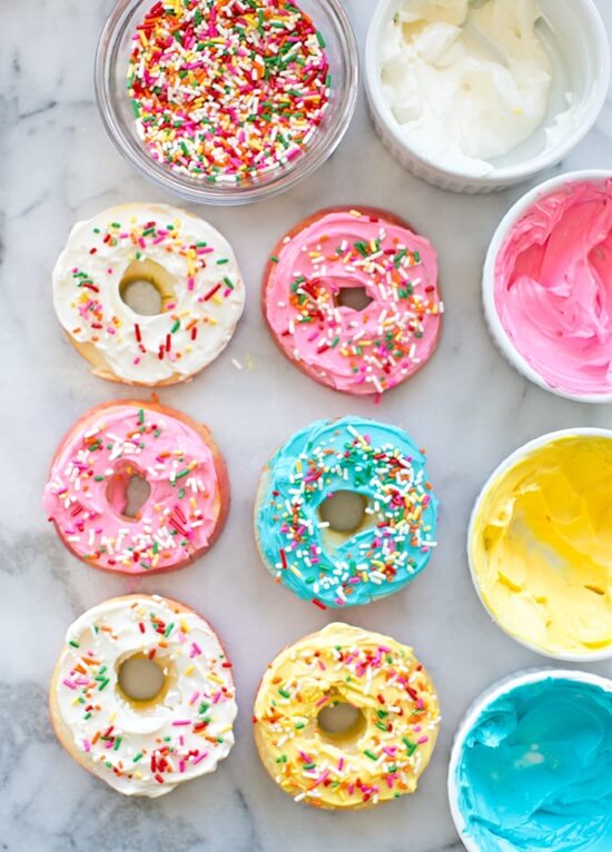 Apple Fruit Donuts Cool & Delicious Birthday Party Food Ideas for Kids