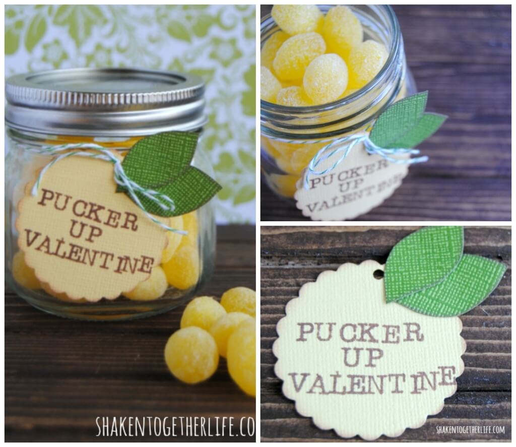 Lemon Drops Jar Valentine's Day Handmade Cards and Gift Ideas - Step by step