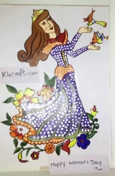 Princess Drawing Women's Day Crafts
