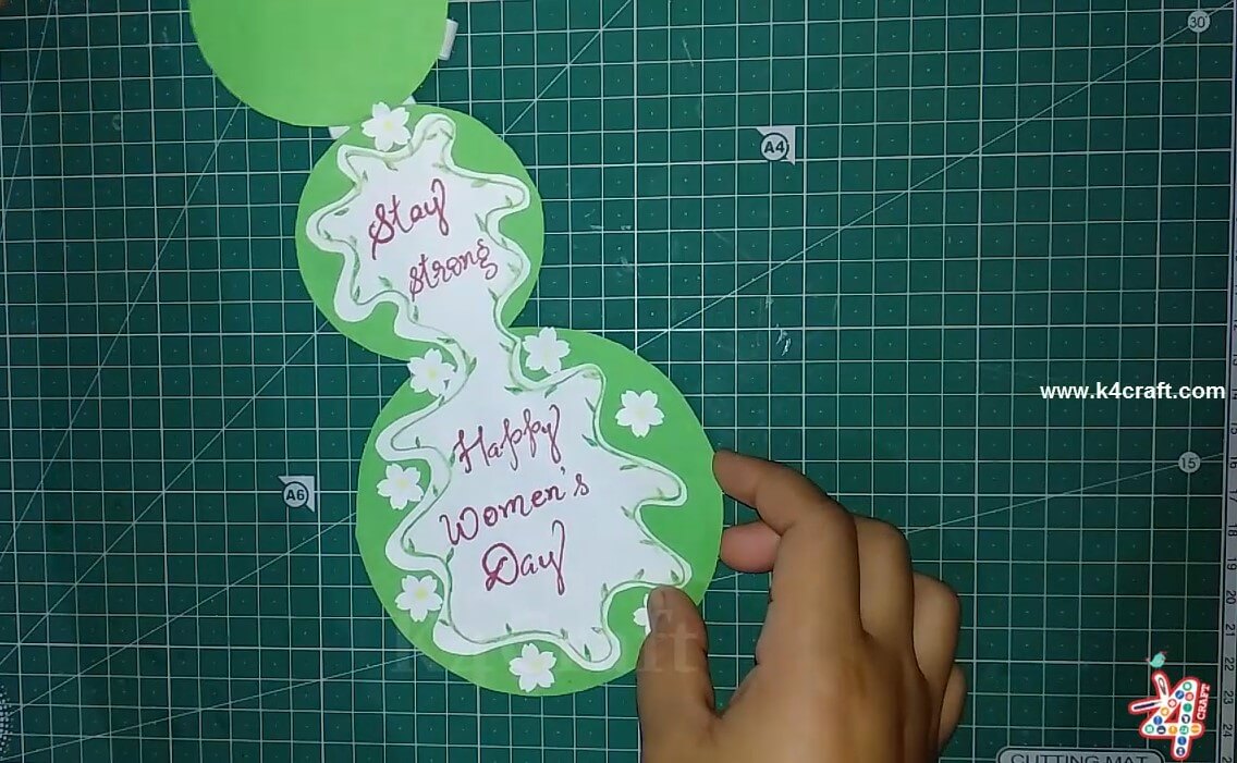 How to Make "8 March" Handmade Paper Card – Step by step