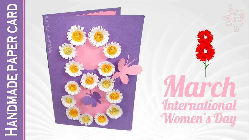 Women's Day Special Handmade Paper Card How to Make Handmade Paper Card - Step by step