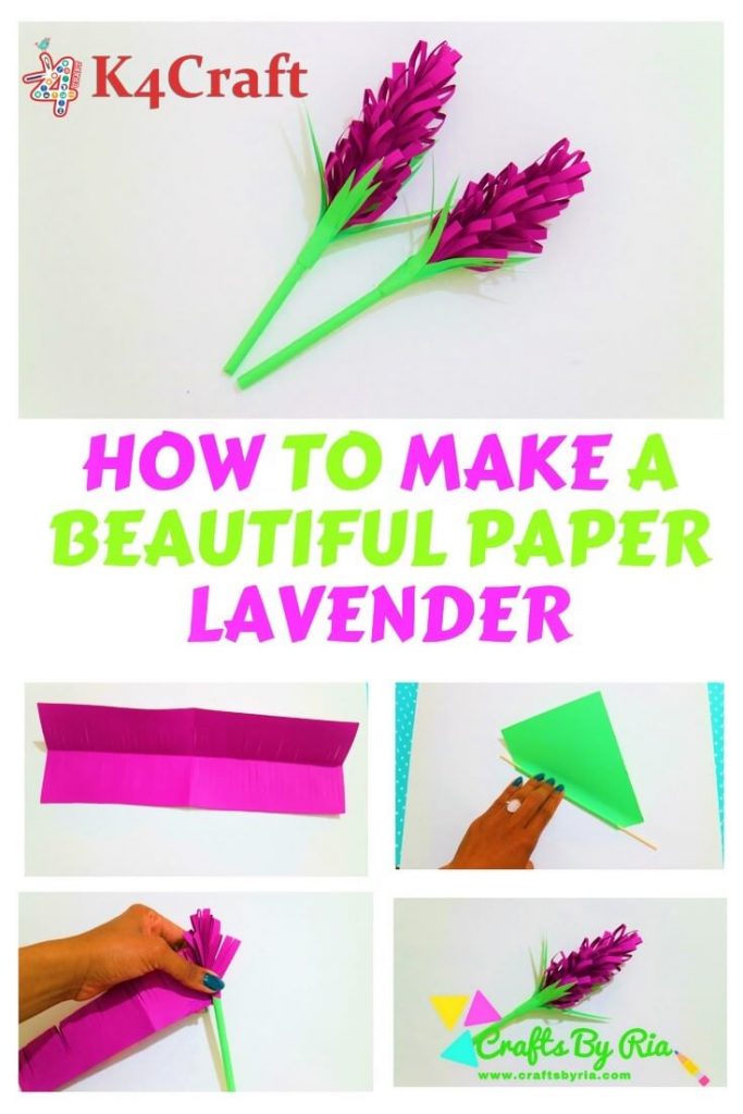 Paper Lavender: How to make beautiful paper lavender 
