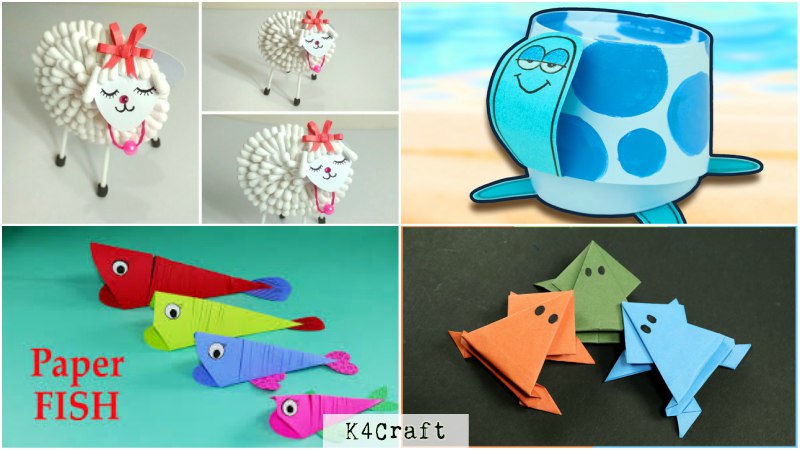 Make Animals with Paper For Kids • K4 Craft