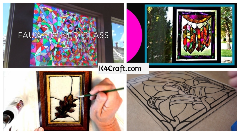 Diy Faux Stained Glass With Acrylic Paint Crafty Stuff Video Tutorial K4 Craft