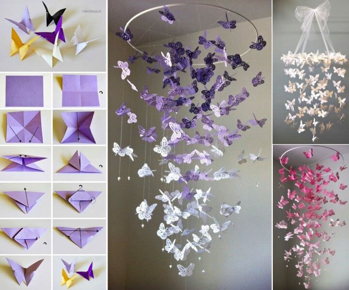 Beautiful butterfly chandelier Cute Butterfly Crafts and Art Activities for Kids