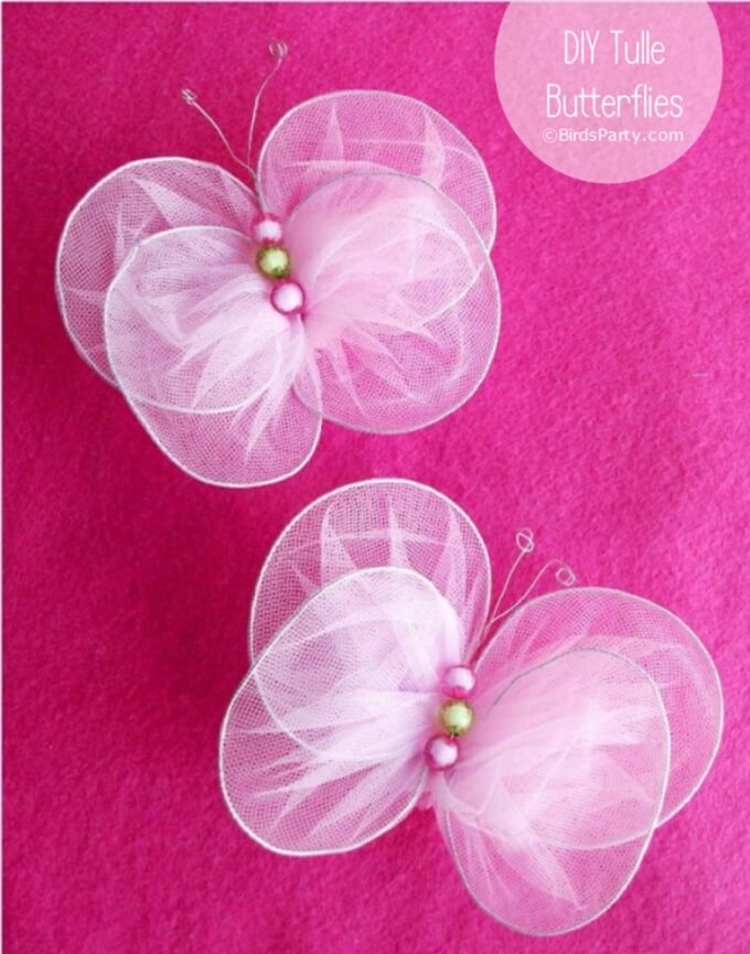 Beautiful Tulle butterflies Cute Butterfly Crafts and Art Activities for Kids
