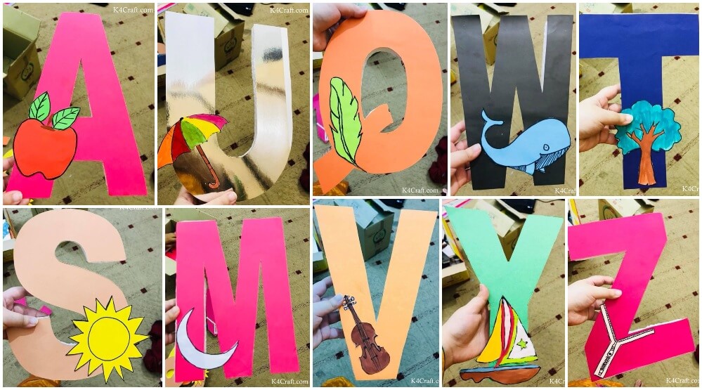 26 Super Easy Alphabet Crafts From A To Z K4 Craft