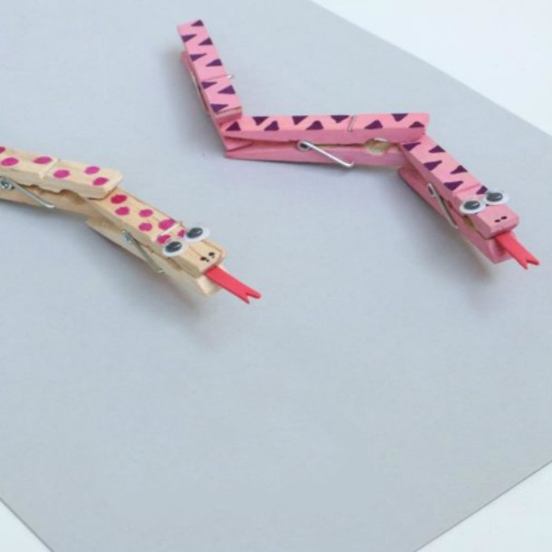 Clothespin Cutest Snakes DIY Cute Clothespin Crafts For Kids