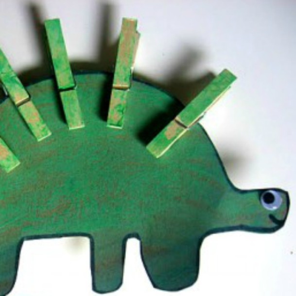 Clothespin Stegosaurus DIY Cute Clothespin Crafts For Kids