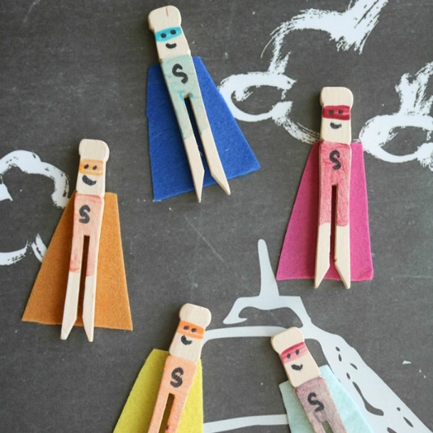 Clothespin Marvelous Superheroes DIY Cute Clothespin Crafts For Kids