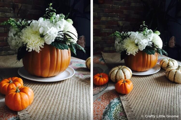 Flower vase pumpkin
