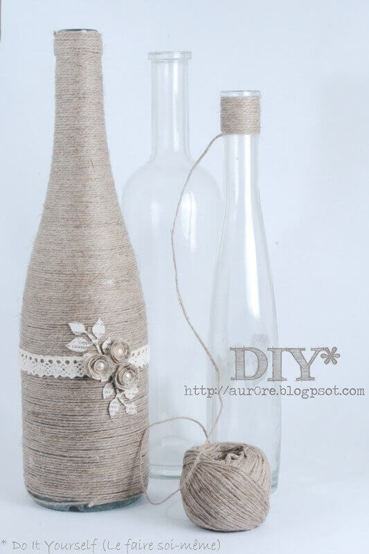 Yarn vase DIY
