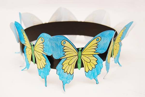 Butterfly crown crafts Spring Craft Ideas for Kids with Easy Tutorials