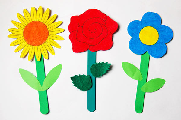 Colourful flower crafts for spring