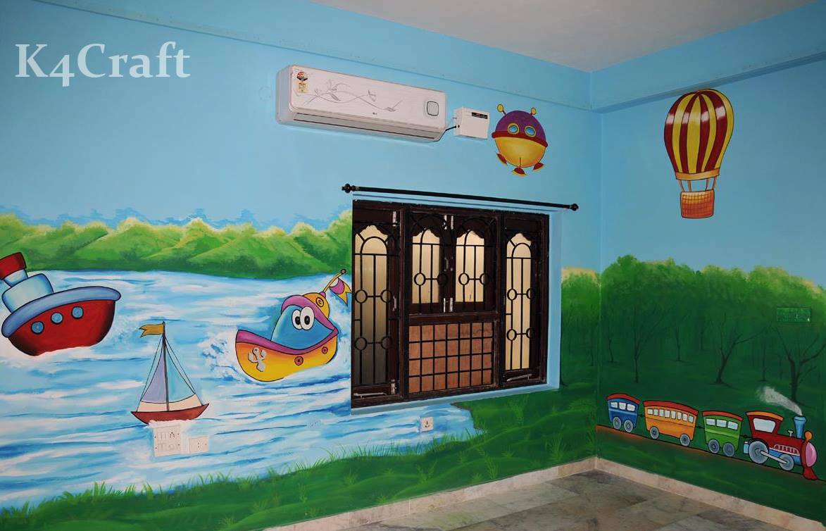 Play School Wall Paintings to Decorate Walls - K4 Craft