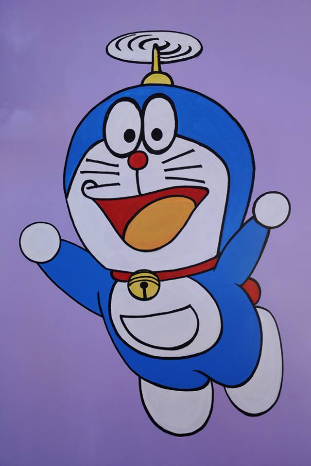Doraemon wall painting Play School Wall Paintings to Decorate Walls