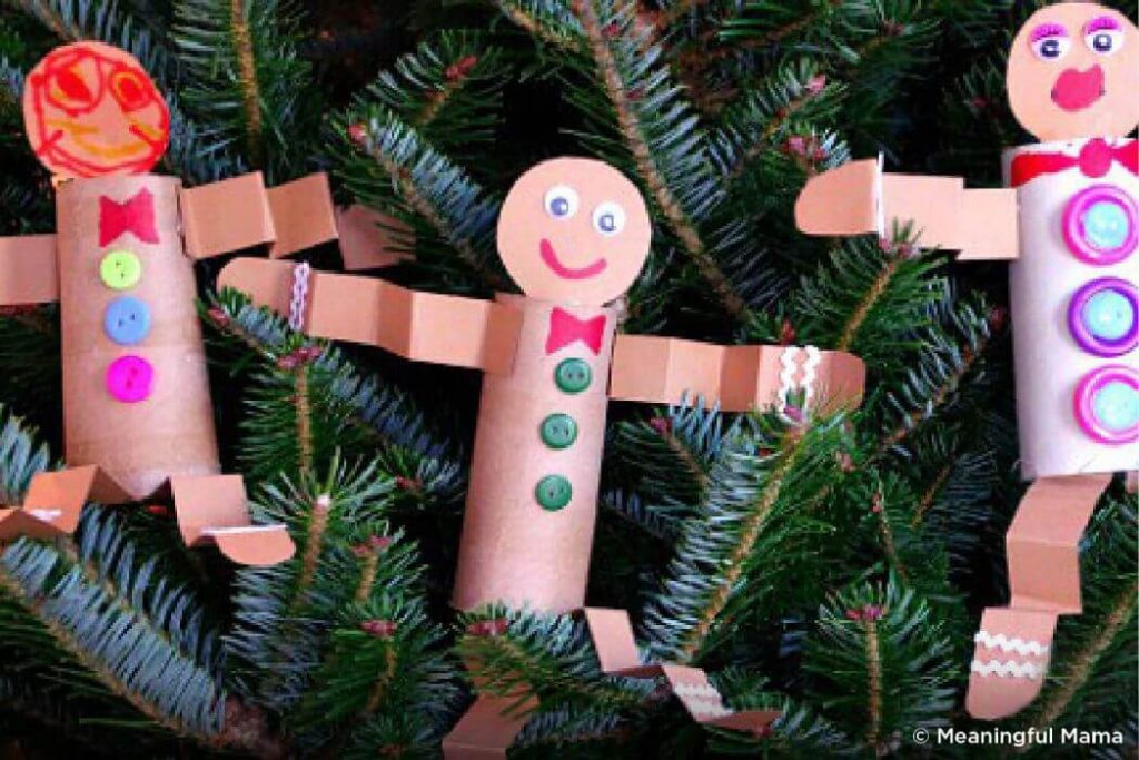 Paper gingerbread Christmas crafts Easy Christmas Craft Ideas for Kids