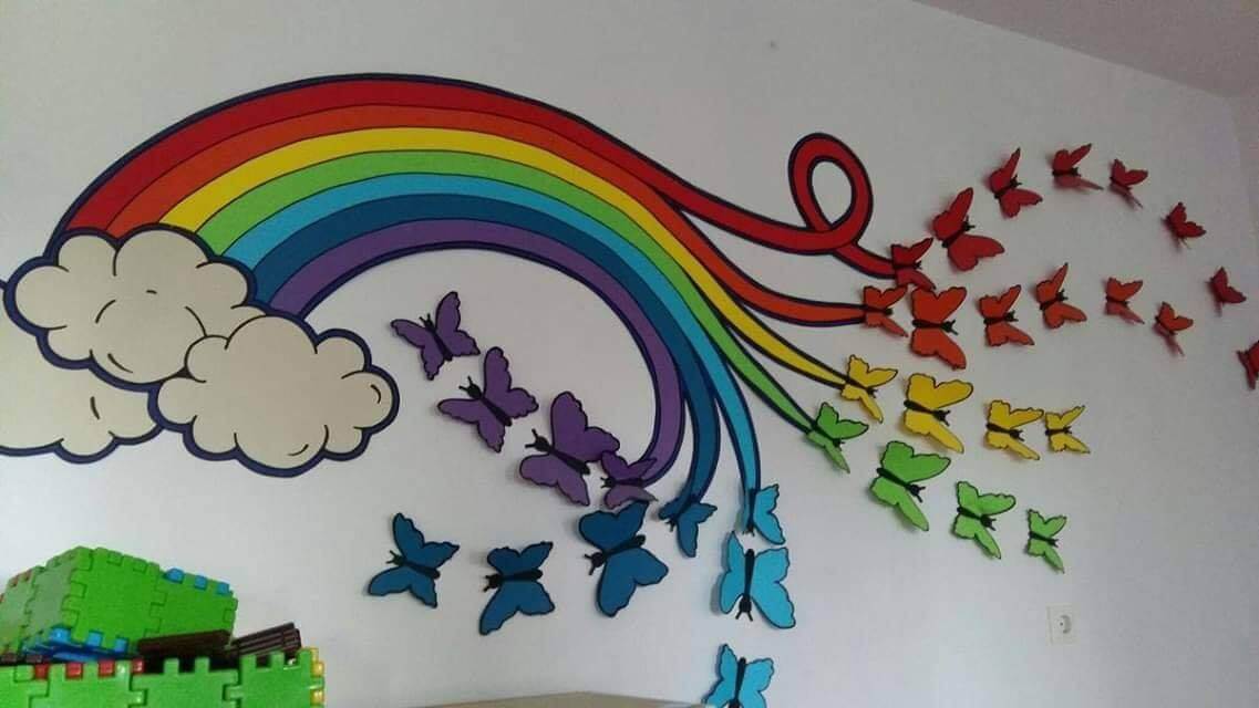 Rainbows and butterflies inspo School Decoration Ideas for Spring Season
