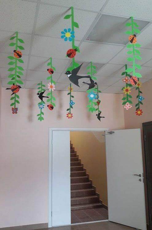 Birdie hangings for school decoration School Decoration Ideas for Spring Season
