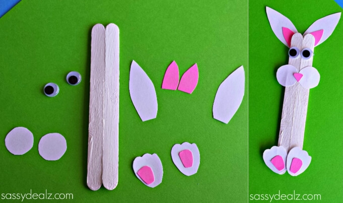 POpsicles DIY bunny craft ideas DIY Bunny Craft Ideas & Video Tutorials
