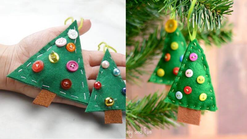 Felt DIY Christmas Tree Decorations Idea