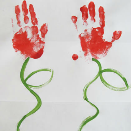 Beautiful Handprint Crafts Flowers