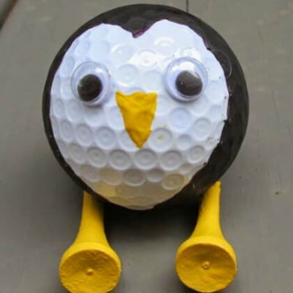 Golf ball Penguin crafts Penguin Craft Ideas for Kids 