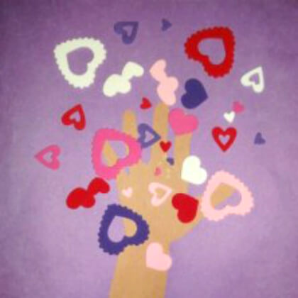 Hand Shaped Tree of Love Craft For Valentine's Day for Kids
