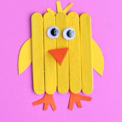 Popsicle sticks Yellow crafts for Toddlers Yellow Crafts for Toddlers