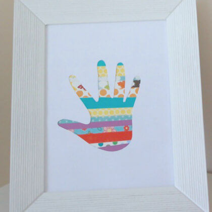 Paper Strip Handprint Art for Toddlers