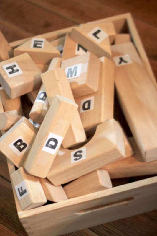 Learning Words With Wooden Block Activities