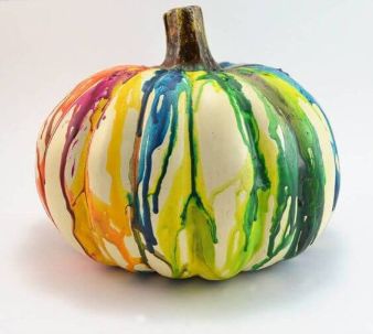 Bright color drip Pumpkin crafts