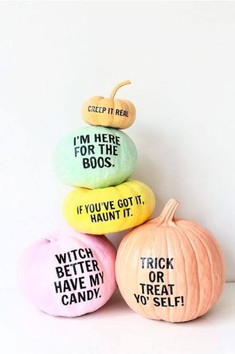 Bold Quotes pumpkin crafts