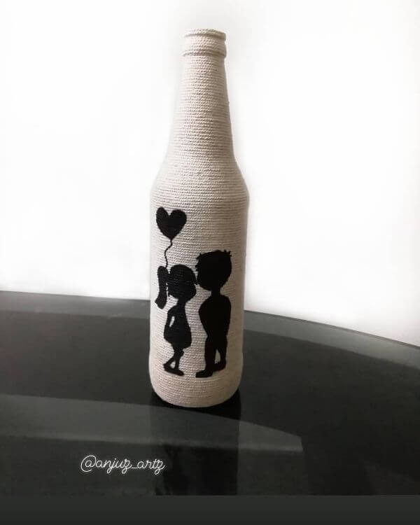 Beautiful and easy bottle craft idea
