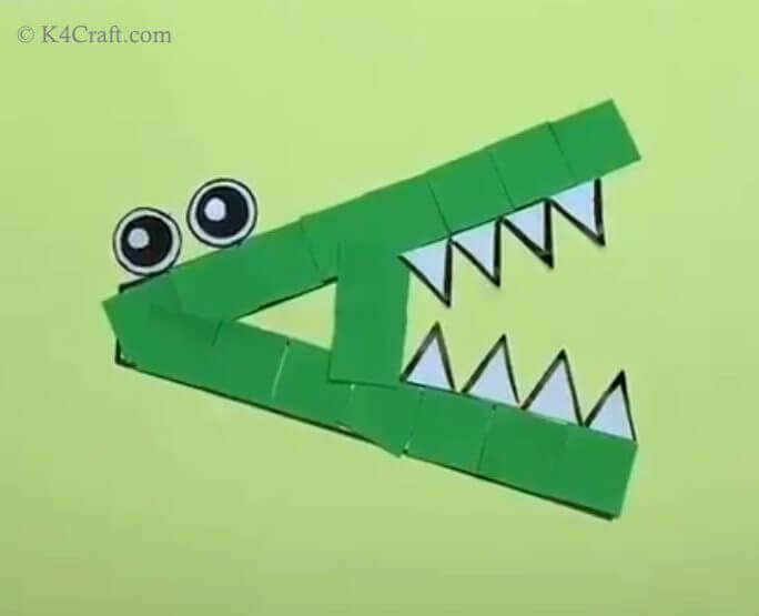  Green day crafts for kids, toddlers, preschool - Green Color Day Alligator Craft