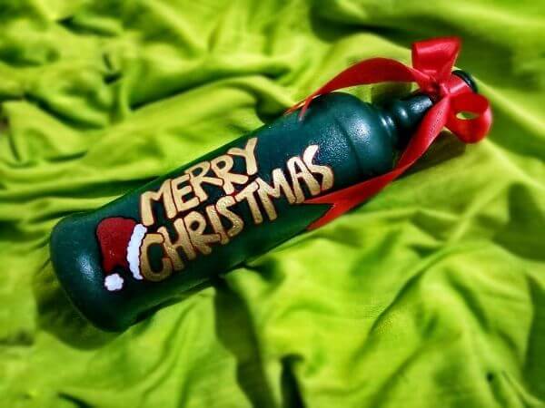 Merry Christmas vibe bottle decoration