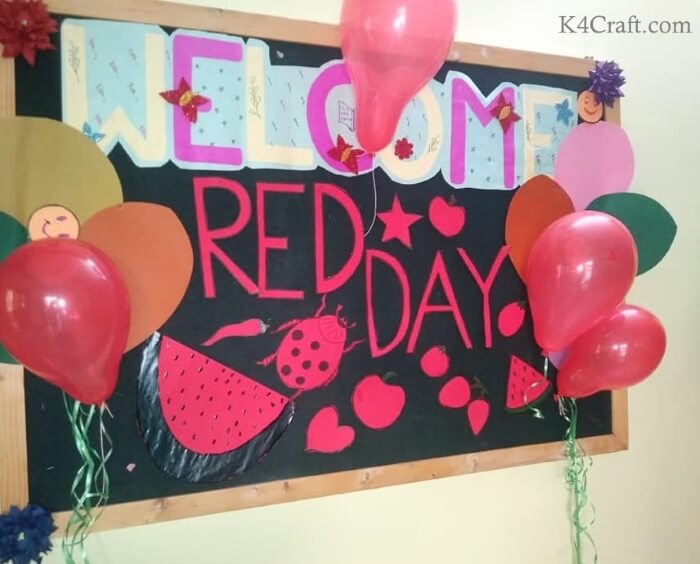 Welcome Red Day Board